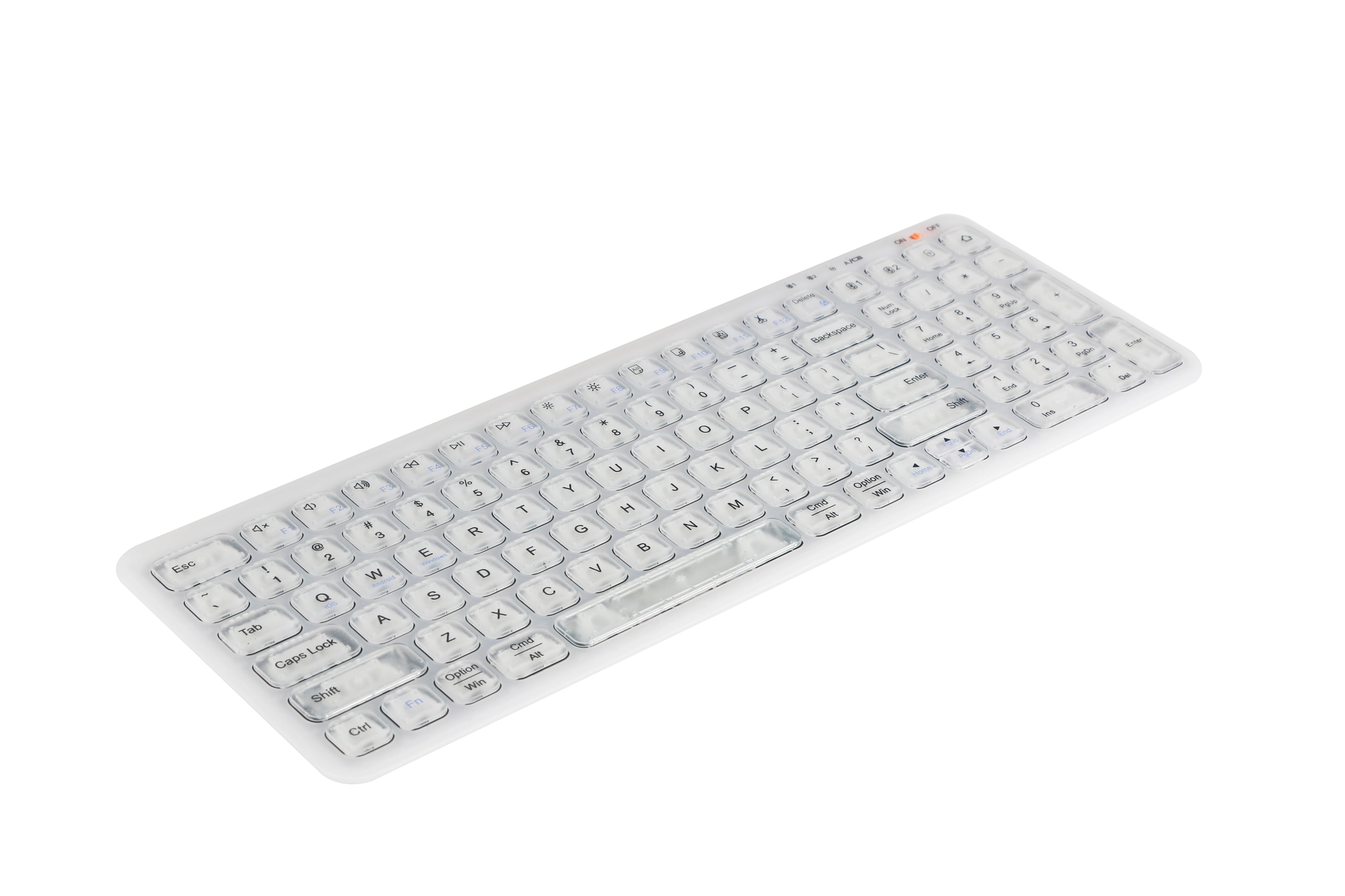 Transparent bluetooth keyboard