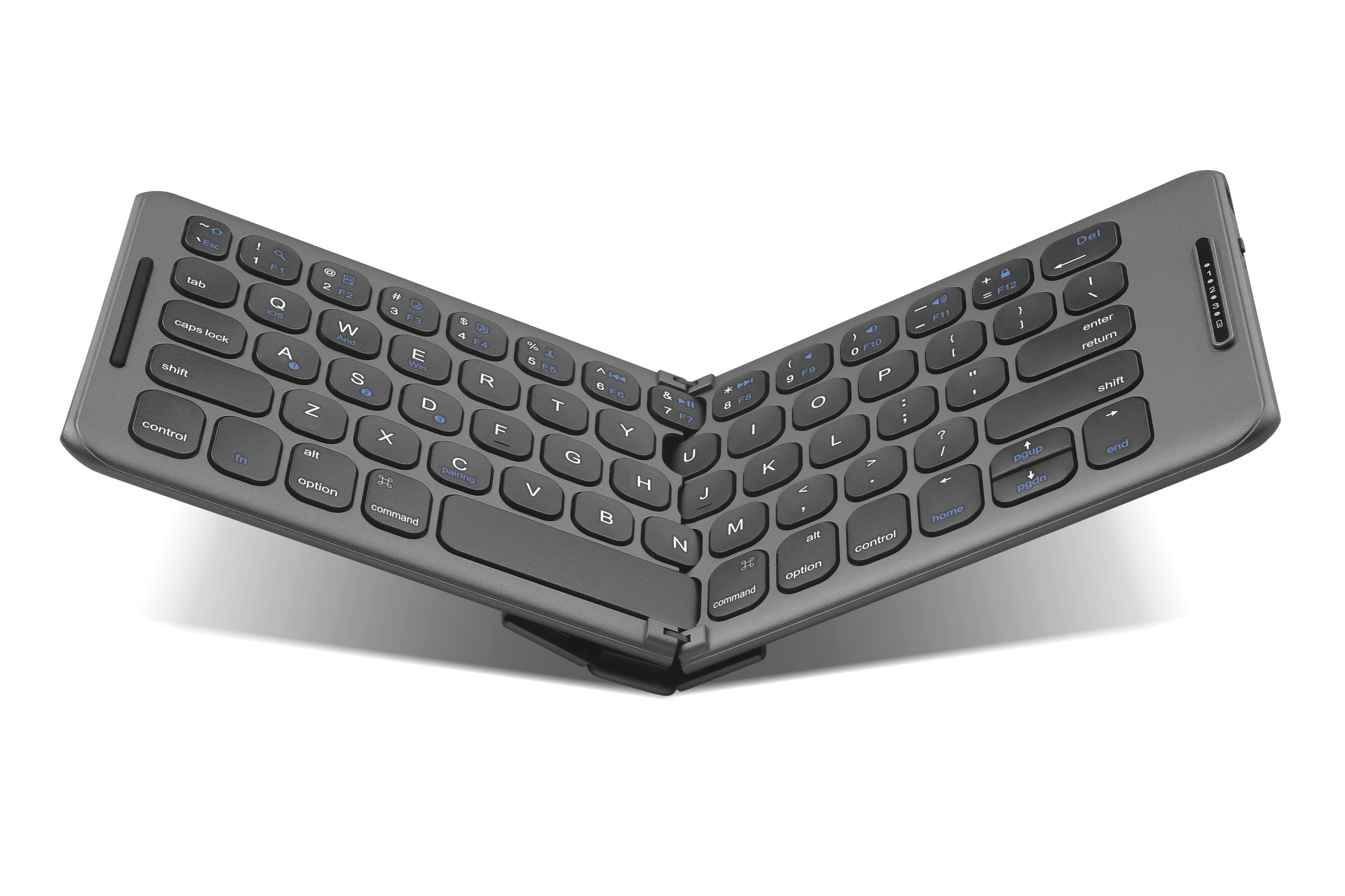 Two-fold seamless docking Bluetooth keyboard