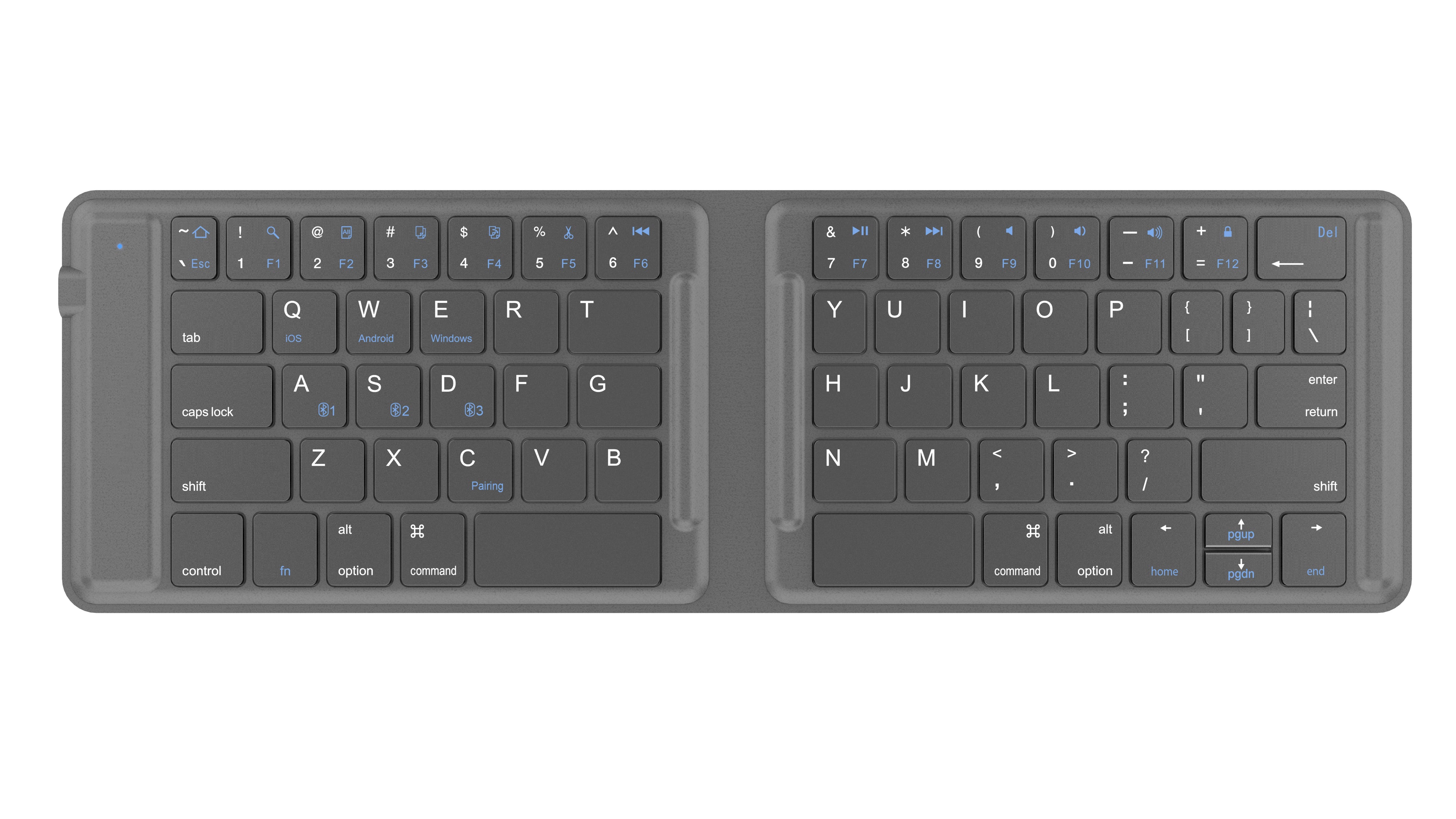 All leather Folding Bluetooth Keyboard