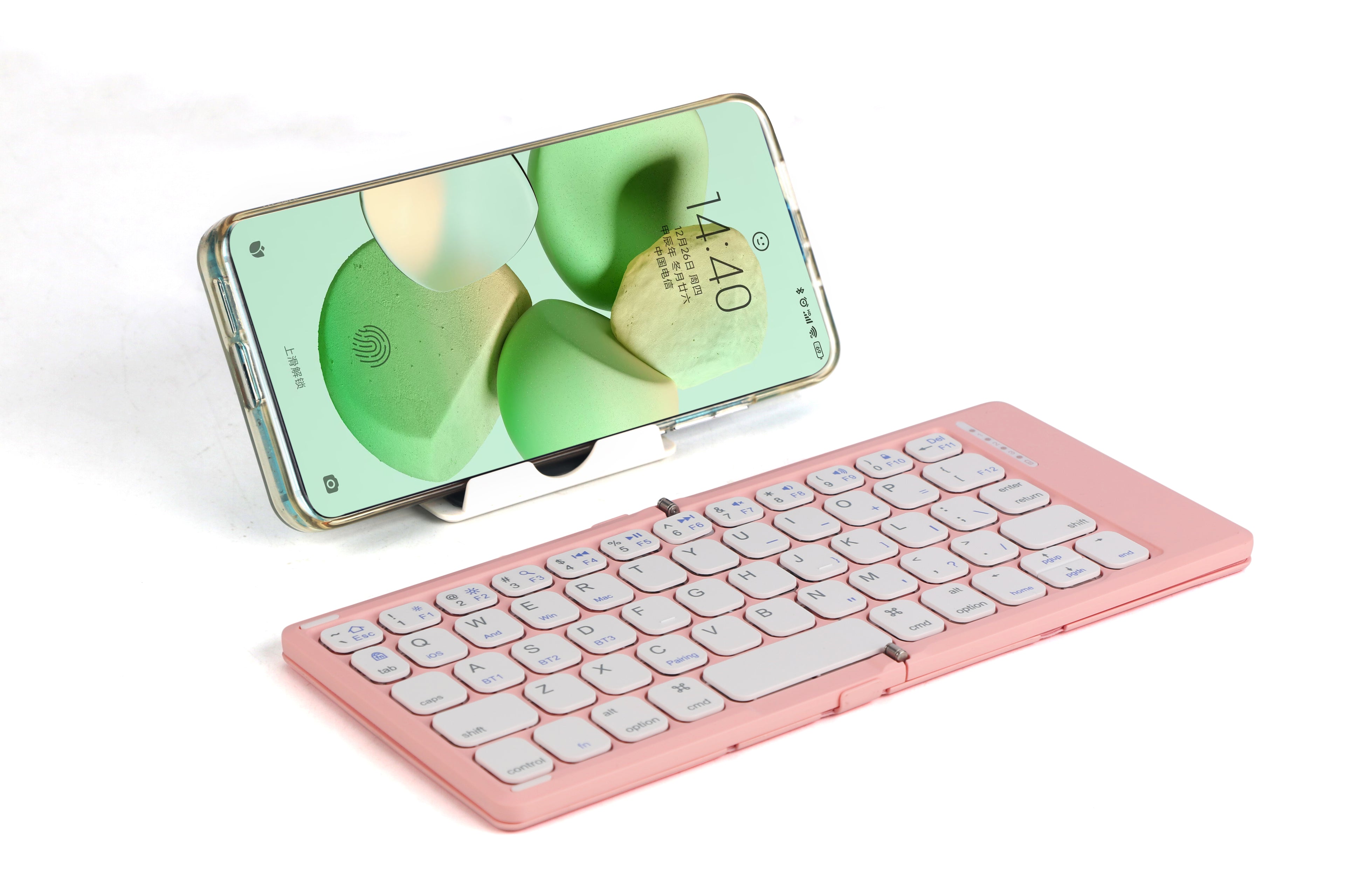 Mini Foldable Keyboard with mirror for mobile phone, tablet