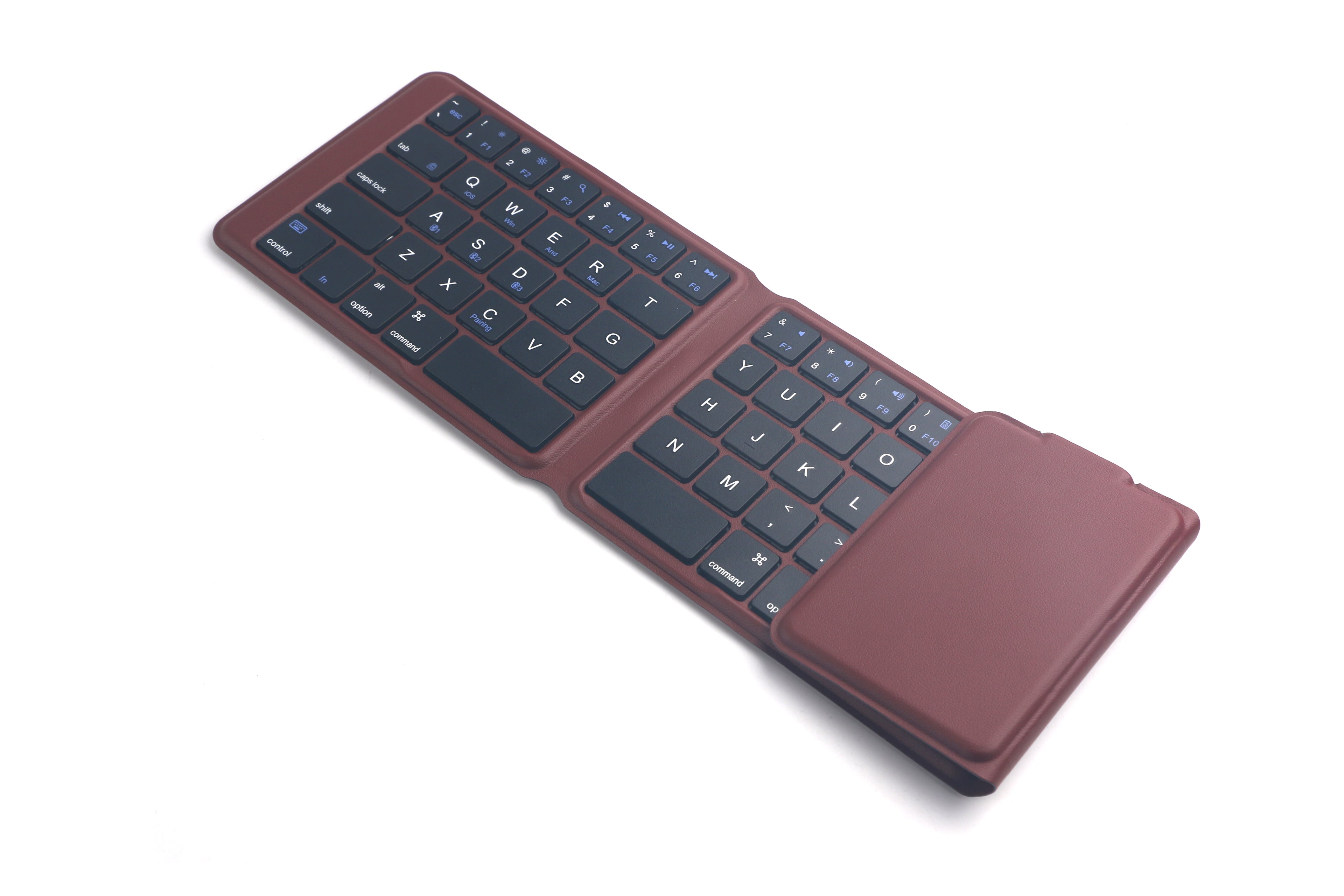 Tri-fold leather case keyboard