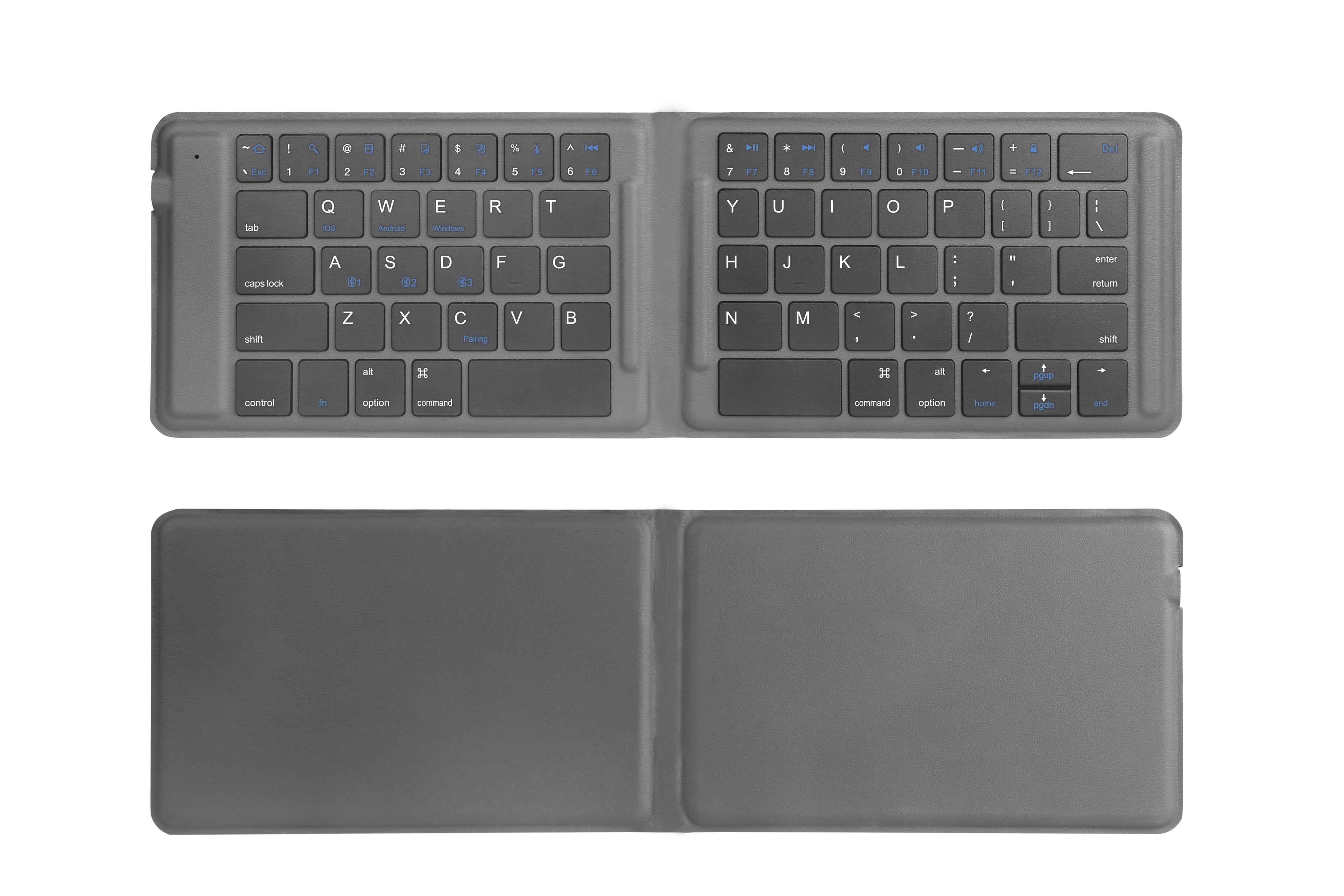 All leather Folding Bluetooth Keyboard