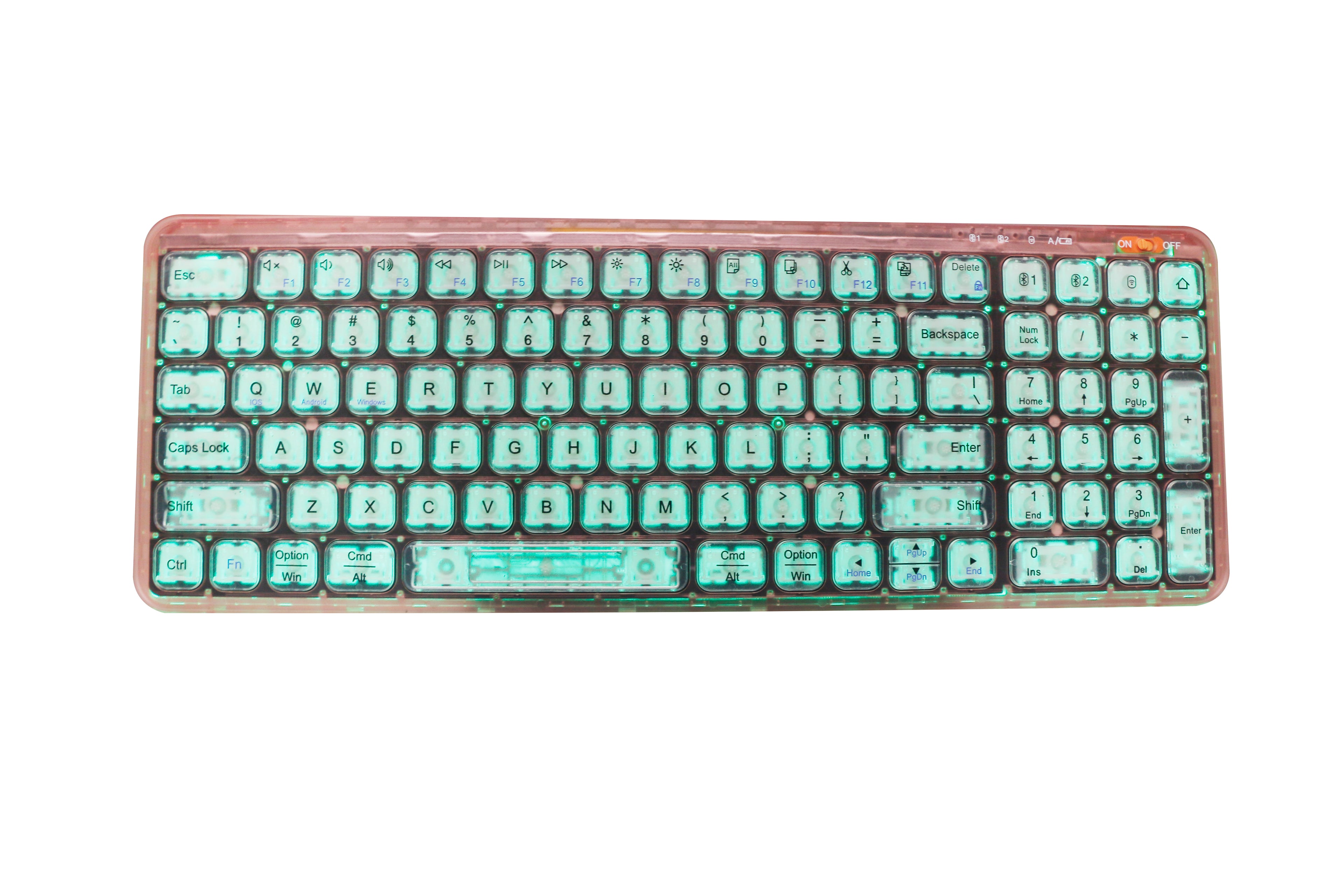 Transparent bluetooth keyboard