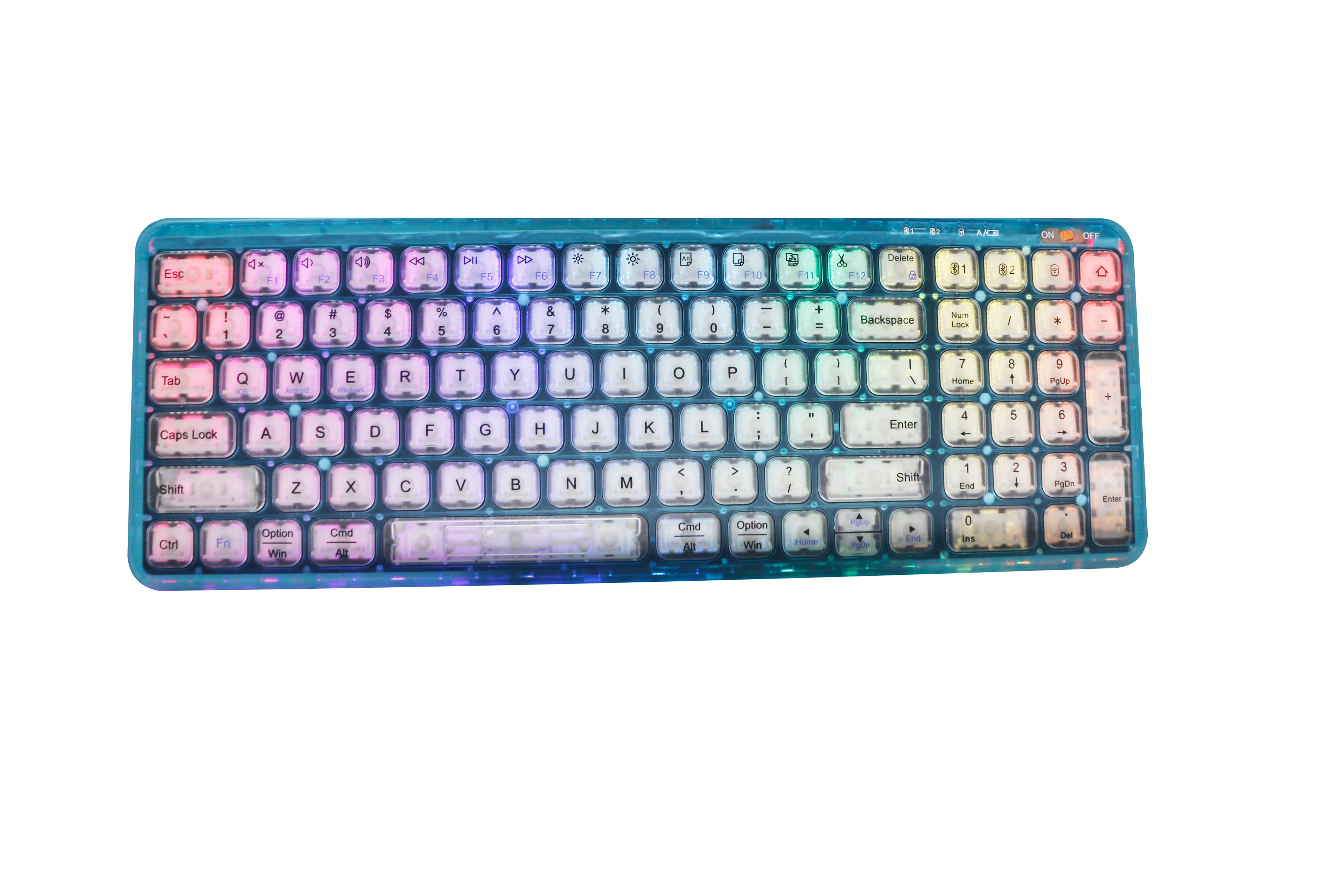 Transparent bluetooth keyboard